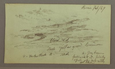 Tekening, Luchtstudie, 1 februari 1869 door Frederic Edwin Church