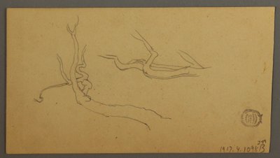 Tekening, Luchtstudie over bergrug en regenboog, juli 1866 door Frederic Edwin Church