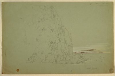Tekening, "Zuidelijk hoofd", 1851 door Frederic Edwin Church