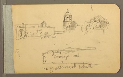 Tekening, Trap, Kerkkoepel, 1889 door Frederic Edwin Church
