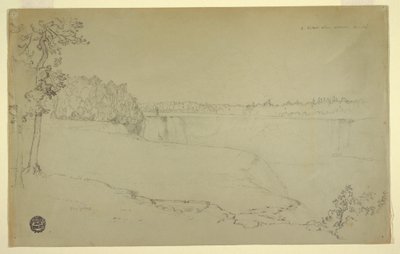 Tekening, Studies. De Niagara watervallen, waarschijnlijk 1856 door Frederic Edwin Church