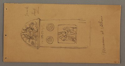 Tekening, Studies van objecten uit het Athene Museum, mogelijk 1869 door Frederic Edwin Church