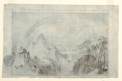 Tekening, Studie voor "Regenseizoen in de tropen", 1865-66 door Frederic Edwin Church