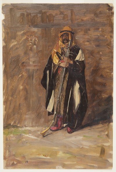 Tekening, Studie van een staande bedoeïen, 1869 door Frederic Edwin Church