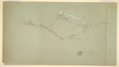 Tekening, top van de Watzmann, bij Berchtesgaden, 9 juli 1868 door Frederic Edwin Church