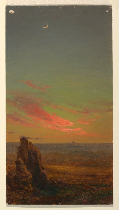 Tekening, Zonsondergang bij Rome, 1868-69 door Frederic Edwin Church