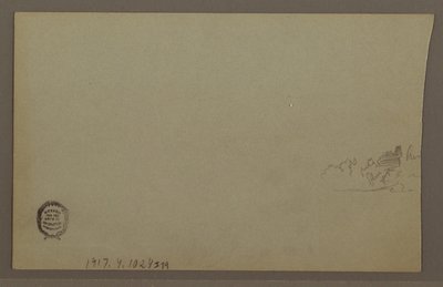 Tekening, Zonsondergang, mogelijk jaren 1860 door Frederic Edwin Church