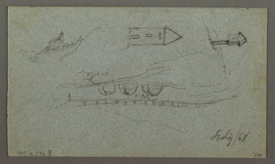 Tekening, Tauernpieken, De K nigss, juli 1868 door Frederic Edwin Church