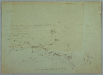 Tekening, Terrapin Point, 20 maart 1856 door Frederic Edwin Church