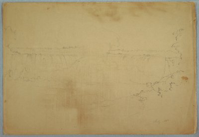 Tekening, De Canadese watervallen, juli 1856 door Frederic Edwin Church
