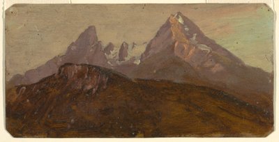 Tekening, De Watzmann, Berchtesgaden, Beieren, 1868 door Frederic Edwin Church