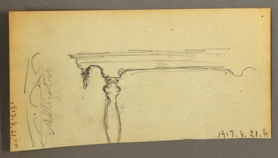 Tekening, Drie koeien op een weg in het bos, ca. 1845 door Frederic Edwin Church
