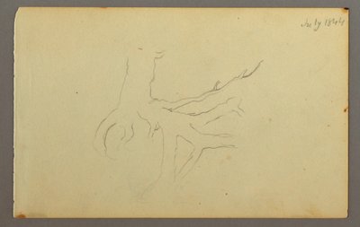 Tekening, Boomwortels, 1844 door Frederic Edwin Church