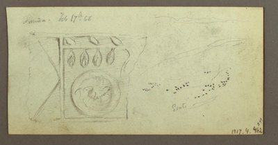 Tekening, Bomen, Geschulpte, februari mogelijk 1868 door Frederic Edwin Church
