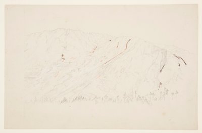 Tekening, Bovenste deel van het Grote Bekken, Mt. Katahdin, september 1877 door Frederic Edwin Church