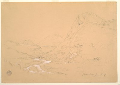 Tekening, vallei bij Guaranda, 3 juni 1857 door Frederic Edwin Church