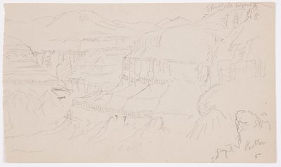 Tekening, Vallei van El Yemen, 20 februari 1868 door Frederic Edwin Church