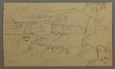 Tekening, Vallei van El Yemen, 20 februari 1868 door Frederic Edwin Church
