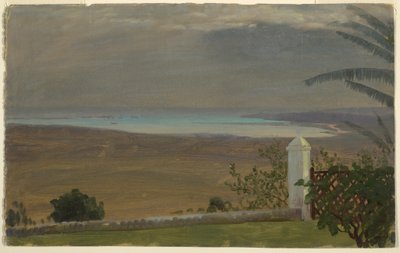 Tekening, Gezicht op de zee, 1865 door Frederic Edwin Church