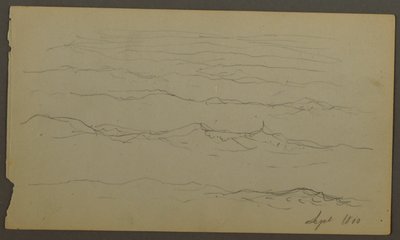 Tekening, Golven, 1860 door Frederic Edwin Church