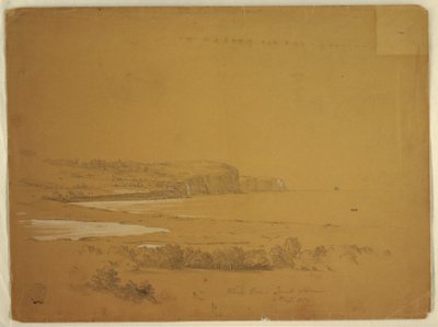 Tekening, Whale Cove, Grand Manan Island, Canada, september 1851 door Frederic Edwin Church