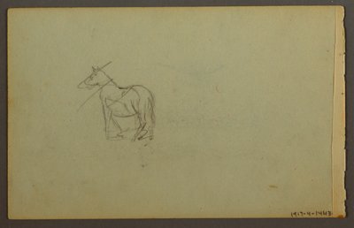 Tekening, Bosdip bij zonsondergang, mogelijk 1844 door Frederic Edwin Church