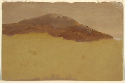 Tekening, Beboste heuvel, 1870-80 door Frederic Edwin Church