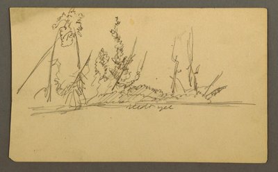 Tekening, Bosrijk eiland, mogelijk 1877 door Frederic Edwin Church