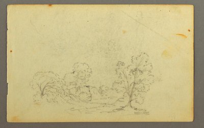 Tekening, Boslandschap, mogelijk 1845 door Frederic Edwin Church