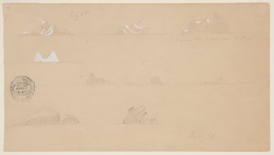 Zwevende ijsbergen door Frederic Edwin Church