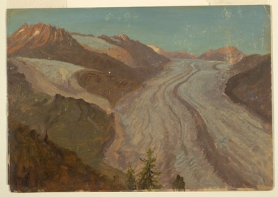 Grote Aletschgletsjer, Zwitserland door Frederic Edwin Church