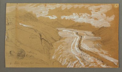 Grote Aletschgletsjer, Berner Alpen, Zwitserland door Frederic Edwin Church