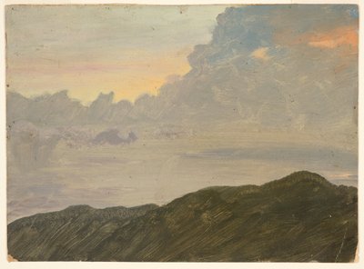 Heuveltop en wolken door Frederic Edwin Church