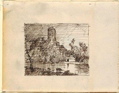 Imaginaire Landschap met door Frederic Edwin Church