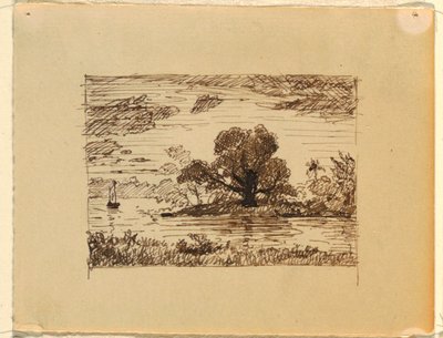 Imaginaire Rivierlandschap door Frederic Edwin Church
