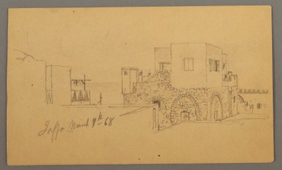 Jaffa Straathoek, Palestina [Tel Aviv, Israël] door Frederic Edwin Church