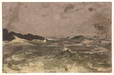 Kust van Maine door Frederic Edwin Church