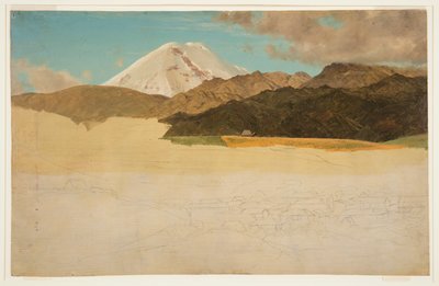 Mount Chimborazo en Guaranda, Ecuador door Frederic Edwin Church