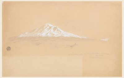 Mount Chimborazo vanuit het Huis van Senior Pablo Bustamante, Riobamba, Ecuador door Frederic Edwin Church