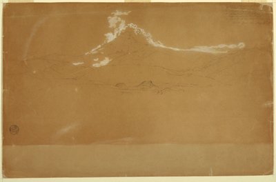 Mount Chimborazo, nabij Guanojo en Guaranda, Ecuador door Frederic Edwin Church