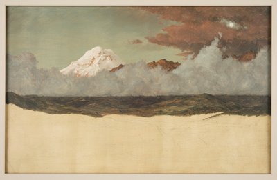 Mount Chimborazo door opkomende mist en wolken door Frederic Edwin Church