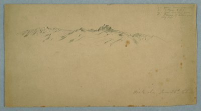 Berg Pichincha vanuit Chillo, Ecuador door Frederic Edwin Church