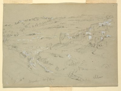 Olijfberg, Bethanië, Siloam en Jeruzalem, Palestina [Bethanië en Silwan, Oost-Jeruzalem, en Jeruzalem, Israël] door Frederic Edwin Church