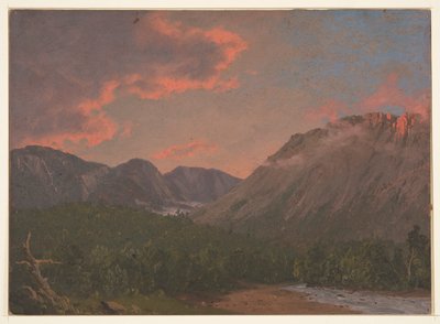 Berglandschap bij zonsondergang door Frederic Edwin Church