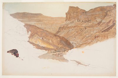 Bergstroom, Yemen Valley, Palestina, 1868 door Frederic Edwin Church