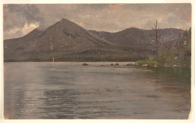 Mt. Katahdin, vanaf Lake Katahdin door Frederic Edwin Church