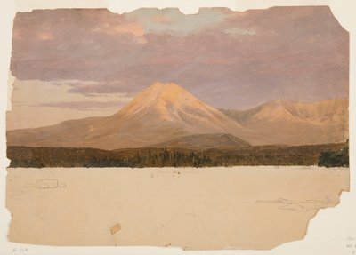 Mt. Katahdin vanaf Lake Katahdin door Frederic Edwin Church