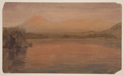 Mts. Katahdin en Turner vanaf Lake Katahdin door Frederic Edwin Church