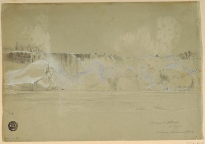 Niagara Falls in de sneeuw, vanuit het noordwesten door Frederic Edwin Church