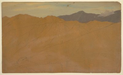 Palmbomen en daken, Ecuador door Frederic Edwin Church